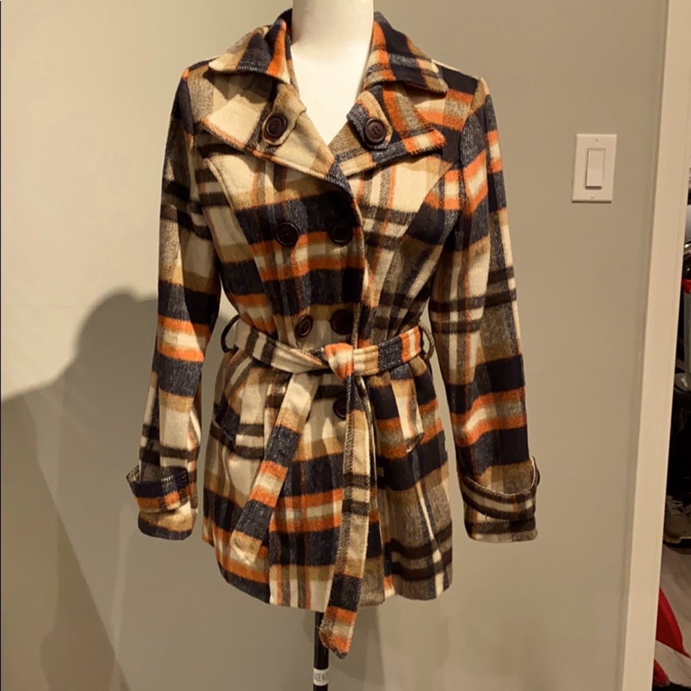 Plaid Peacoat